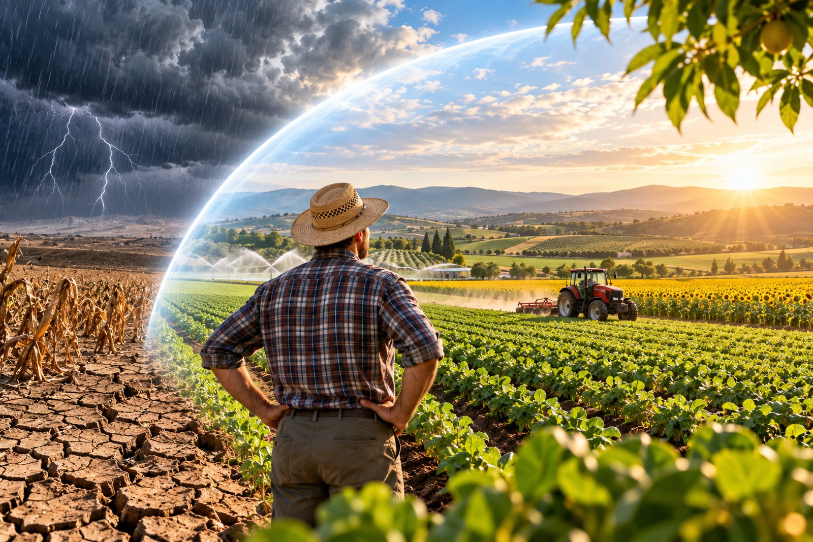 Greenhouse and farmland protected by TARSİM agricultural insurance